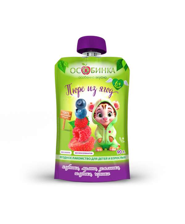 Упаковка Пюре фруктовое детское - аренда торгового знака Особинка